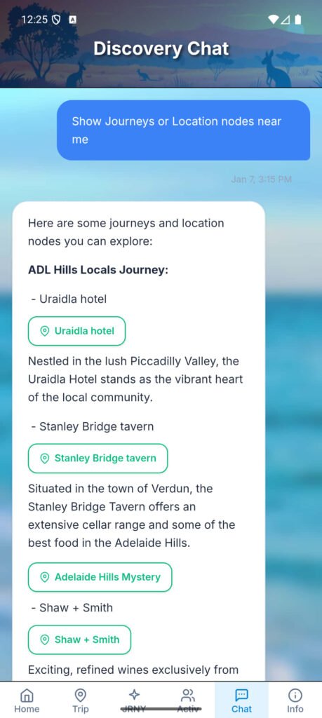 Monoloci toursim companion app - ai chat