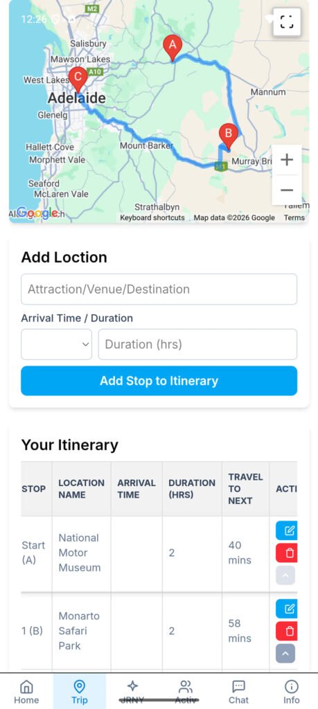 Monoloci toursim companion app - trip planner