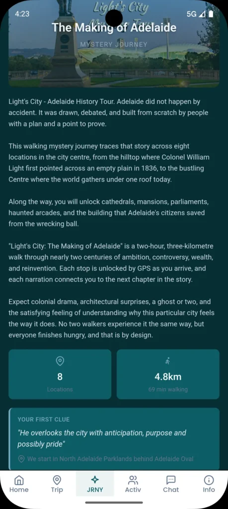 Monoloci app - Mystery Journey