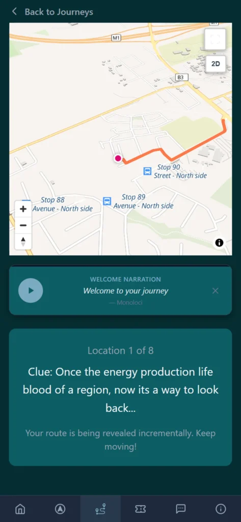 mystery journey map and clue