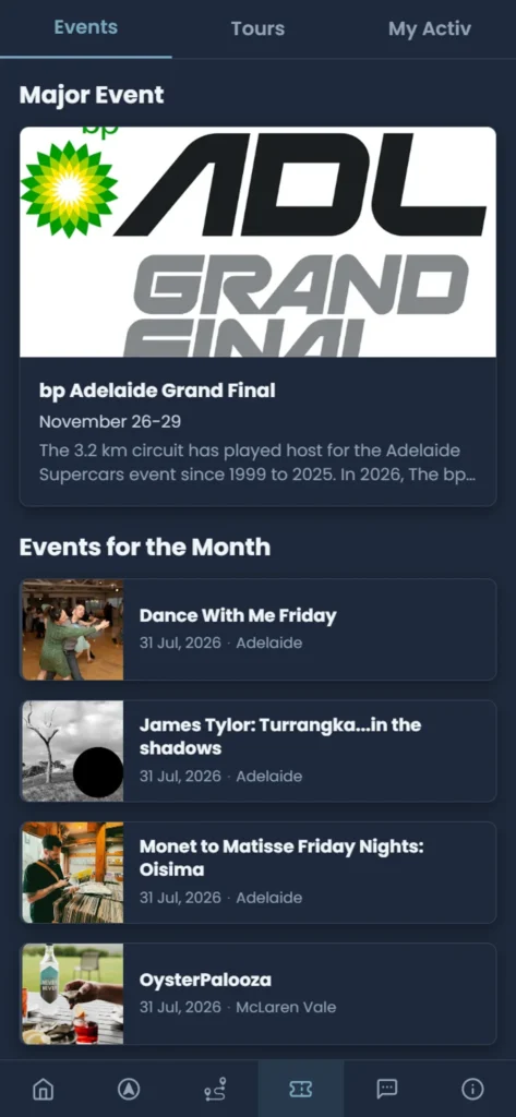 Monoloci toursim companion app - events directory