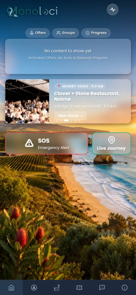 monoloci app home screen