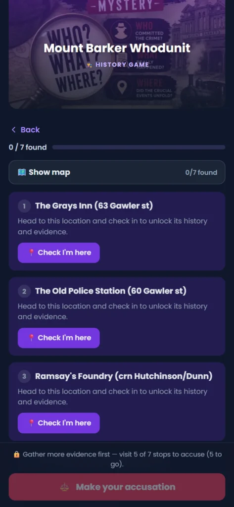 Game Journey whodunit