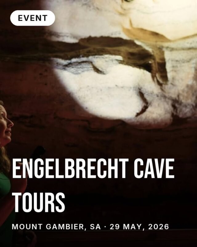 Step beneath the surface. Engelbrecht Cave sits right under the streets of Mount Gambier — a living limestone cave system where crystal-clear groundwater fills ancient chambers carved over millennia. Not somewhere remote. Right in town, just below street level.Mount Gambier is a city shaped by its volcanic past — sinkholes, crater lakes, and underground cave systems most visitors only hear about. A guided tour of Engelbrecht Cave takes you into the real thing: still, turquoise water reflecting off pale limestone, your breathing amplified in the quiet. A whole subterranean landscape sitting just beneath the everyday.📅 29 May, 2026
📍 Mount Gambier, SAFind this and every event happening across SA on monoloci.app.Monoloci also available on the App Store and Google Play.#visitsa #seesa #monoloci #mountgambier #limestonecoast