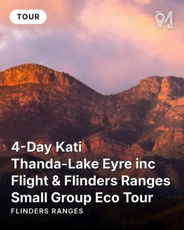 Salt, sky, and 650 million years of Earth's story — all in four days.SA Eco Tours runs this small group 4WD eco tour through the Flinders Ranges and up over Kati Thanda-Lake Eyre by scenic flight. The salt lake stretches white and vast below — a landscape that shifts between flood and dry across geological time, and one of Australia's most extraordinary natural spectacles from the air.On the ground, ancient gorges cut through some of the oldest rock formations on the planet. Red earth trails lead past ochre cliffs and creek beds lined with river red gums. It's outback South Australia at its most raw and beautiful.📍 Flinders RangesDiscover this tour and 100+ others on monoloci.app.Monoloci also available on the App Store and Google Play.#visitsa #seesa #monoloci #flindersranges #katithanda