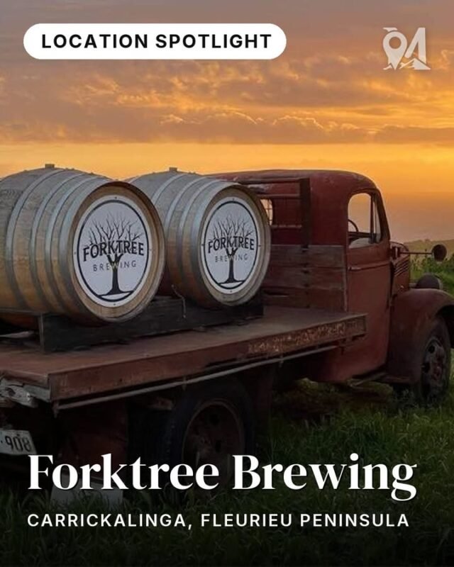A shearing shed, a cold beer, and the ocean stretching out below.Forktree Brewing sits in a renovated historic shearing shed on the hillside behind Carrickalinga — original timber and iron repurposed into something that feels both lived-in and deliberate. Their own beers sit alongside guest taps, local wines and ciders from across the Fleurieu.The views are what stay with you — rolling green hills dropping away to the coast. The sort of place where one drink turns into two, and the afternoon goes somewhere good.Worth knowing: walk down to Carrickalinga Lookout, then a short drive up the hill brings you to Fleurieu Gin. The whole stretch makes for a solid afternoon.Tag someone who'd choose a cold beer with this view over just about anything.📍 Carrickalinga, Fleurieu Peninsula#visitsa #seesa #monoloci #fleurieupeninsula #craftbeersa